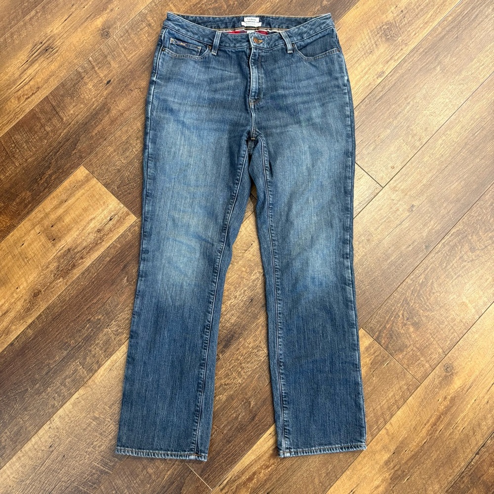 L.L. Bean Women’s Favorite Fit Straight Leg Flannel Lined Vintage Style Jeans